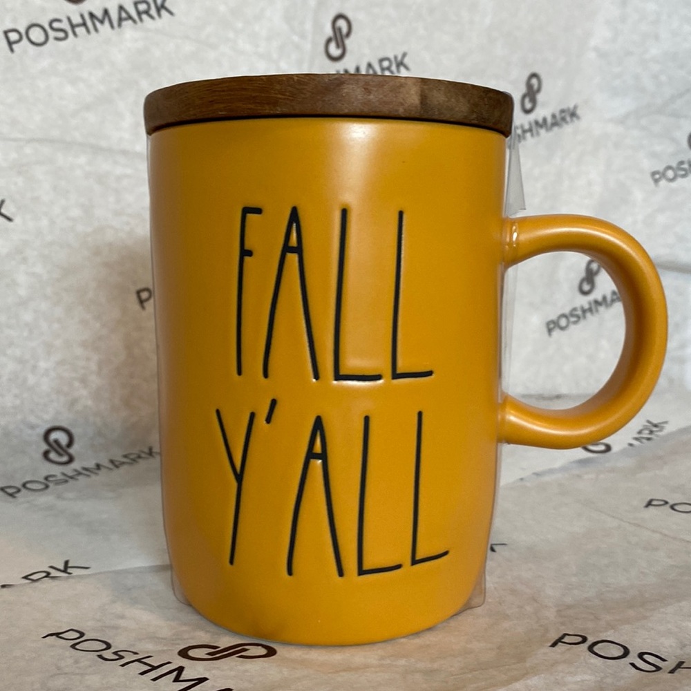 Rae Dunn FALL Y’ALL mug with lid